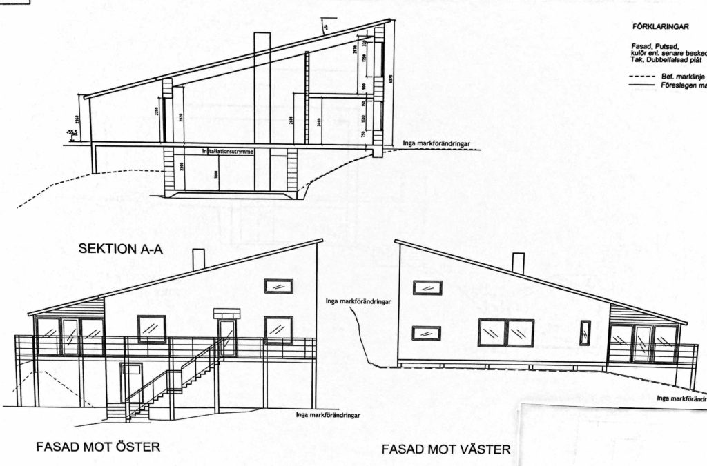 Huset från öster och väster.